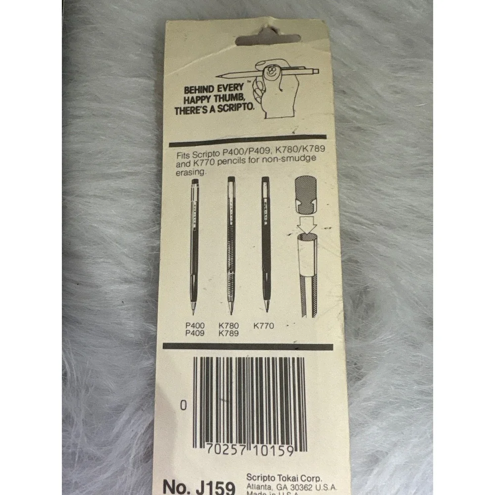 Vintage Scripto Classic Combo Mechanical‎ Pencil Navy with Erasers 1.1mm New